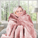 Laura Hill Mink Blanket Queen Size Double-sided Soft Plush Bed Faux Throw Rug 220 X 240cm (pink) – view 7