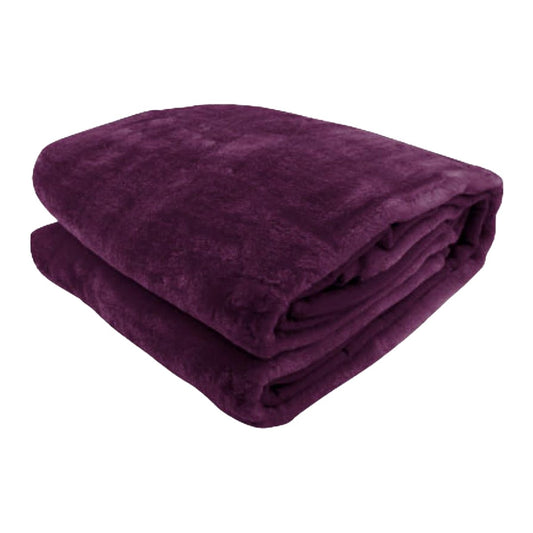 Laura Hill Mink Blanket Throw Purple Double Sided Queen Size Soft Plush Bed Faux Rug – view 2