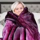 Laura Hill Mink Blanket Throw Purple Double Sided Queen Size Soft Plush Bed Faux Rug – view 7
