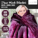 Laura Hill Mink Blanket Throw Purple Double Sided Queen Size Soft Plush Bed Faux Rug – view 8