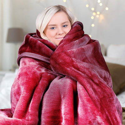 Laura Hill Mink Blanket Double Sided Queen Size Soft Plush Bed Faux Throw Rug 220 X 240cm - Variant 2