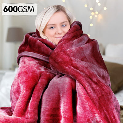 Laura Hill Mink Blanket Double Sided Queen Size Soft Plush Bed Faux Throw Rug 220 X 240cm - Variant 2