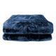 Laura Hill 800-gsm Faux Mink Throw Rug Blanket Queen Size Double-sided Large 220 X 240cm Heavy - Blue – view 6