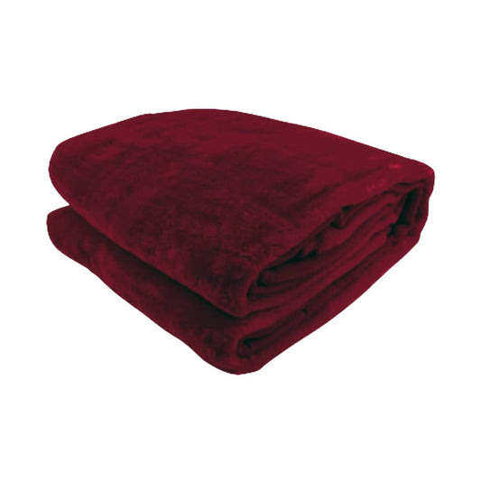 Laura Hill Double-sided Large 220 X 240cm Faux Mink Throw Rug Blanket 800-gsm Heavy - Red – view 2