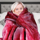 Laura Hill Double-sided Large 220 X 240cm Faux Mink Throw Rug Blanket 800-gsm Heavy - Red – view 7