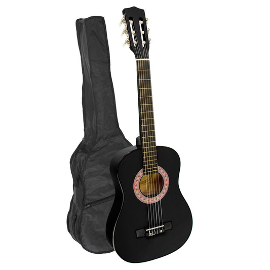Karrera 34in Acoustic Children Wooden Guitar - Black – view 2
