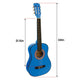 Karrera 34in Acoustic Children no cut Guitar - Blue – view 3