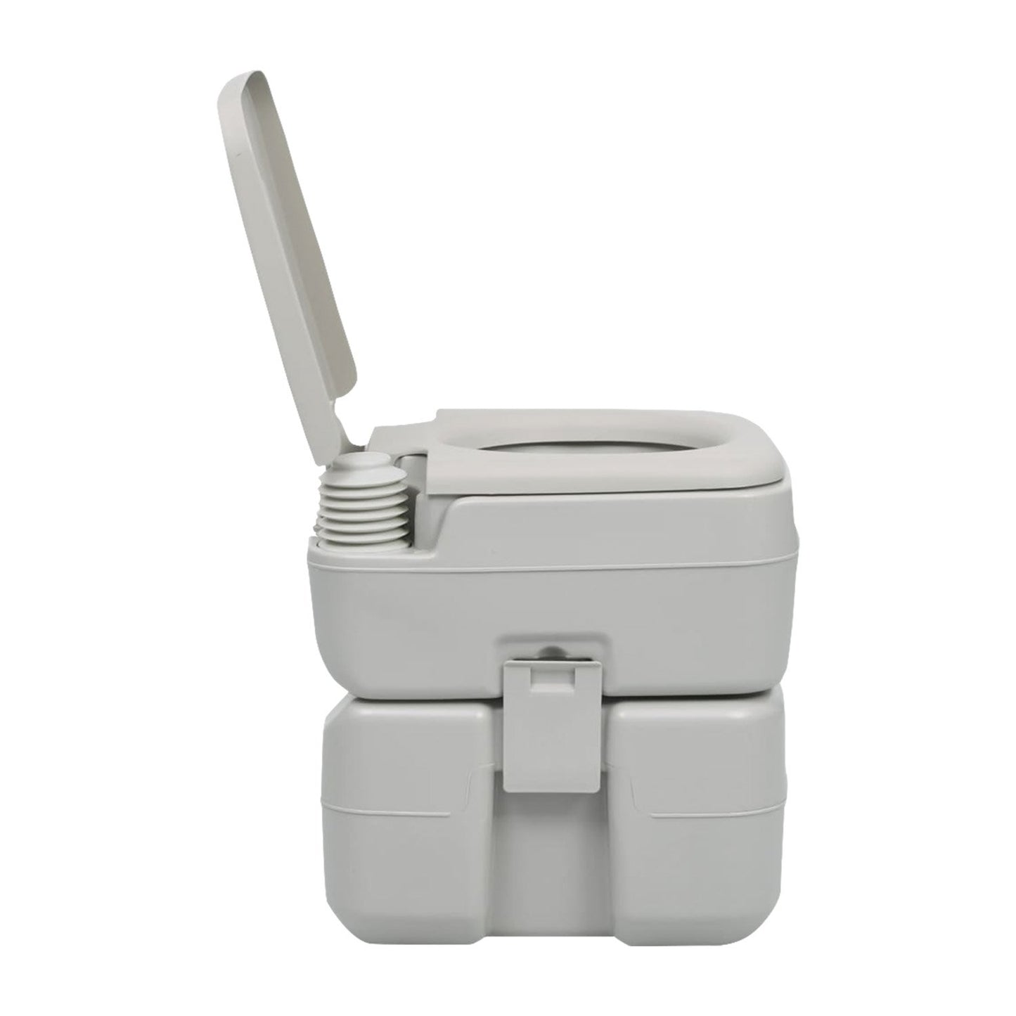 Wallaroo 20L Portable Toilet V240-PTL-MAS-20L-001, Press Flush Pump, Double-Sealed Valve, Durable PE/ABS