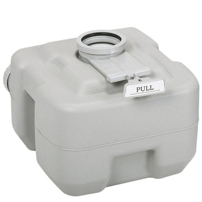 Wallaroo 20L Portable Toilet V240-PTL-MAS-20L-001, Press Flush Pump, Double-Sealed Valve, Durable PE/ABS