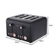 Pronti 4 Slice Toaster Rose Trim Collection - Black – view 9