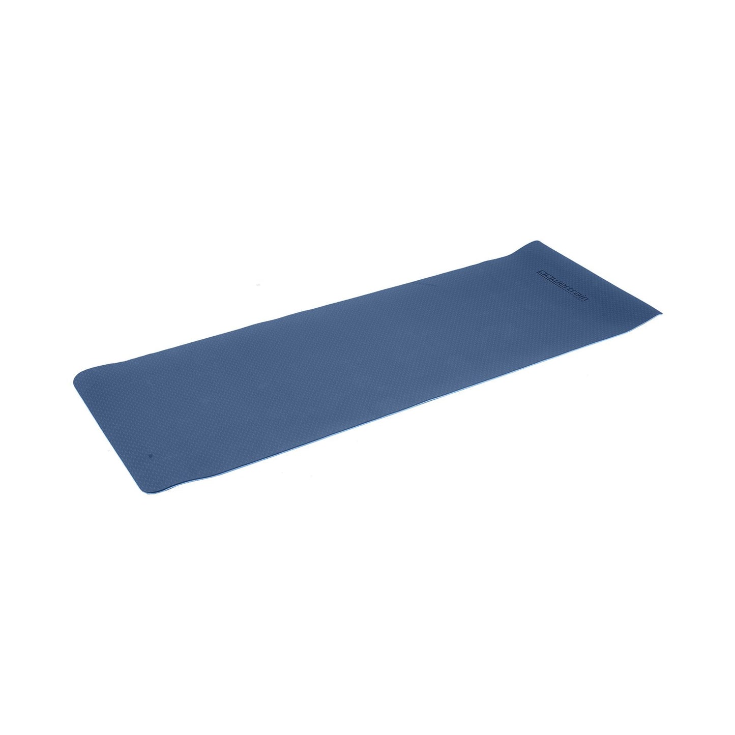 Powertrain TPE Yoga Exercise Mat Home Gym Pilates Fitness 8mm Thick in Dark Blue