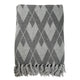 Soft Cotton Handloom Bed & Sofa Throw Blanket Plaid Pattern Grey – view 2
