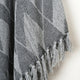 Soft Cotton Handloom Bed & Sofa Throw Blanket Plaid Pattern Grey – view 3