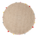 Round Woven Jute Cotton Multicolour Pompom Rug 120 cm – view 2