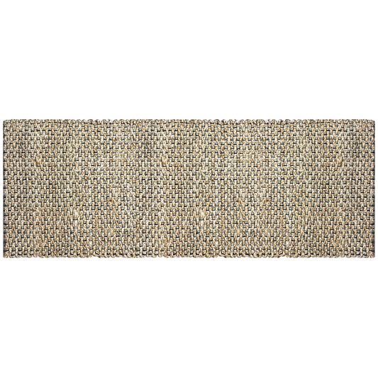 Hand Braided Jute Runner with Green Textured Weave 50 x 120 cm – view 2