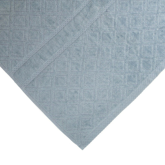 Premium Velour Diamond Design Jacquard Bath Towel (Blue) – view 2