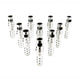 Dynamic Power 10x 1/4" Nitto Type Male Air Coupler Fitting, High Flow Steel, Silver