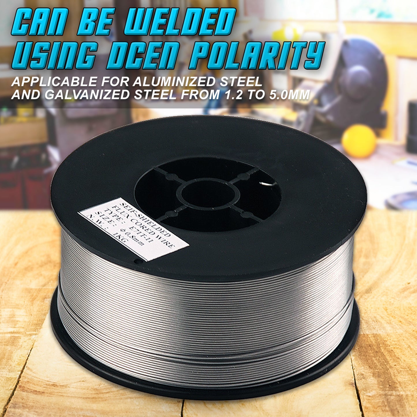 Dynamic Power Gasless MIG Welding Wire E71T-11 Flux Cored 0.8mm 4 Pack, 1kg Spool, No Gas Required