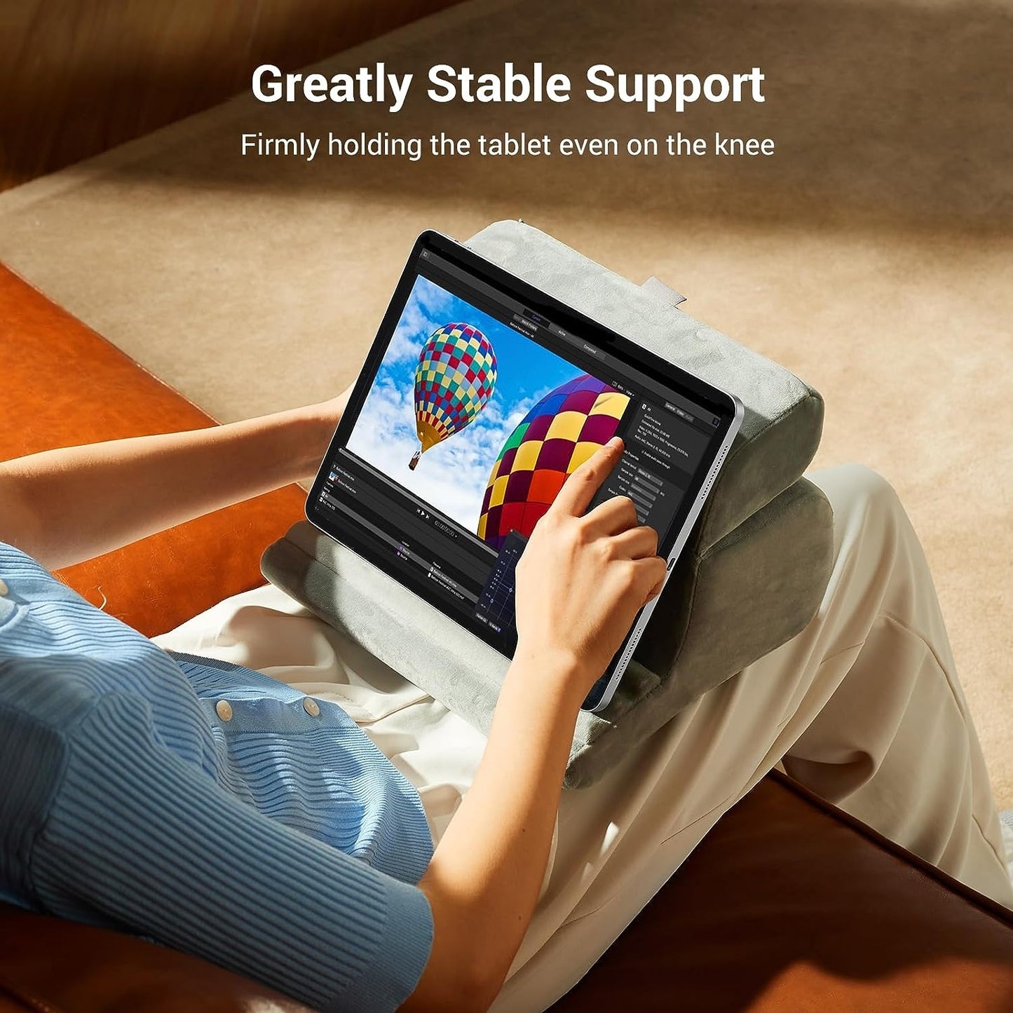 UGREEN 60646 Tablet Stand Pillow - Portable, 3 Angles, Wide Compatibility, Premium Material