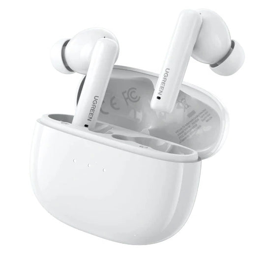 UGREEN HiTune T3 Wireless Earbuds, ANC, 10mm Driver, 7H Playtime, Bluetooth 5.3, USB-C Charging, White