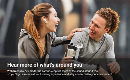UGREEN HiTune T3 Wireless Earbuds, ANC, 10mm Driver, 7H Playtime, Bluetooth 5.3, USB-C Charging, White