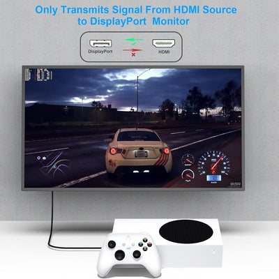 BENFEI 344GY-5M HDMI to DisplayPort Unidirectional 4K Active Cable with USB Powered 5M