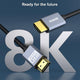 BENFEI 358GY-1M 8K V2.1 HDMI Male to HDMI Male Cable, Aluminum Shell Nylon Braided Certified Ultra High Speed 1M – view 2