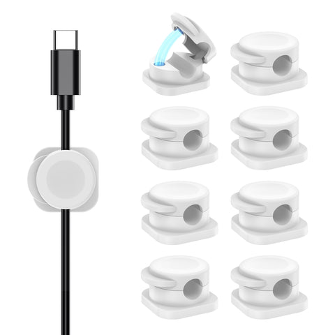 CHOETECH MCC001-WH 6 Pack Professional grade Magnetic Lock Cord Holder Clips White - Auzzistore