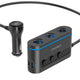 CHOETECH TC0021 3 Sockets 2C+1A Cigarette Lighter Splitter Black – view 2