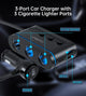 CHOETECH TC0021 3 Sockets 2C+1A Cigarette Lighter Splitter Black – view 6