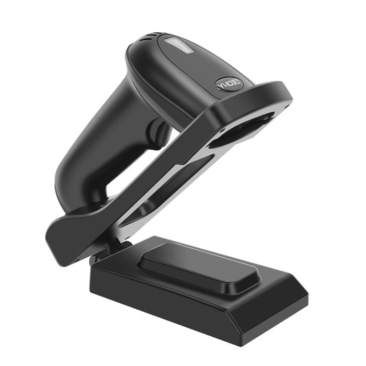 YHDAA YHD-5800DB 2D Wireless Bluetooth Barcode / QR Code Scanner with Stand (Black) - Auzzistore