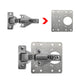 1 Pcs Kitchen Cupboard Door Cabinet Hinges Repair Plate Brackets Kit Fixing Screws – view 5