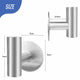 2 Pcs Wall Mount Self Adhesive Bathroom Towel Hooks Holder Cloth Hanger Hook Door Hanger Brushed Nickel – view 2