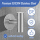 2 Pcs Wall Mount Self Adhesive Bathroom Towel Hooks Holder Cloth Hanger Hook Door Hanger Brushed Nickel – view 5