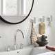 2 Pcs Wall Mount Self Adhesive Bathroom Towel Hooks Holder Cloth Hanger Hook Door Hanger Brushed Nickel – view 6