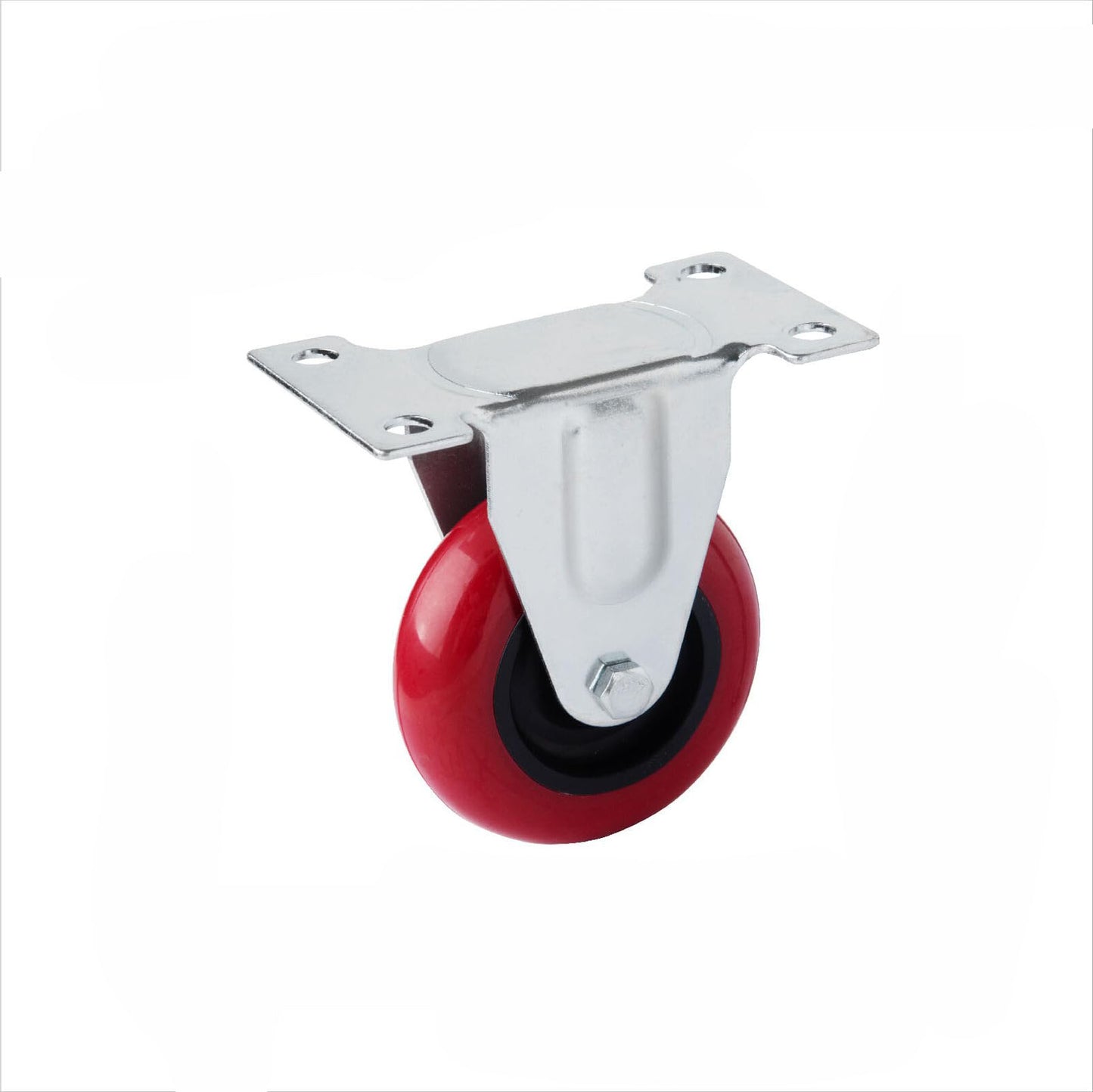 4" Heavy Duty Fixed Caster Wheels, Polyurethane, 130kg Capacity, Industrial Design for Workbenches & Carts