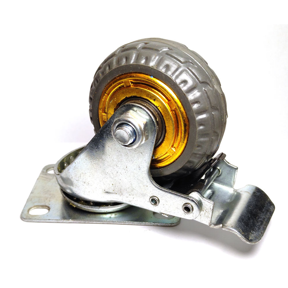 V324 3" Heavy Duty Swivel Caster Wheel, 50kg Load, Solid Rubber, Safe on Multiple Surfaces