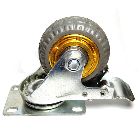 V324 3" Heavy Duty Swivel Caster Wheel, 50kg Load, Solid Rubber, Safe on Multiple Surfaces – view 2 - Auzzistore