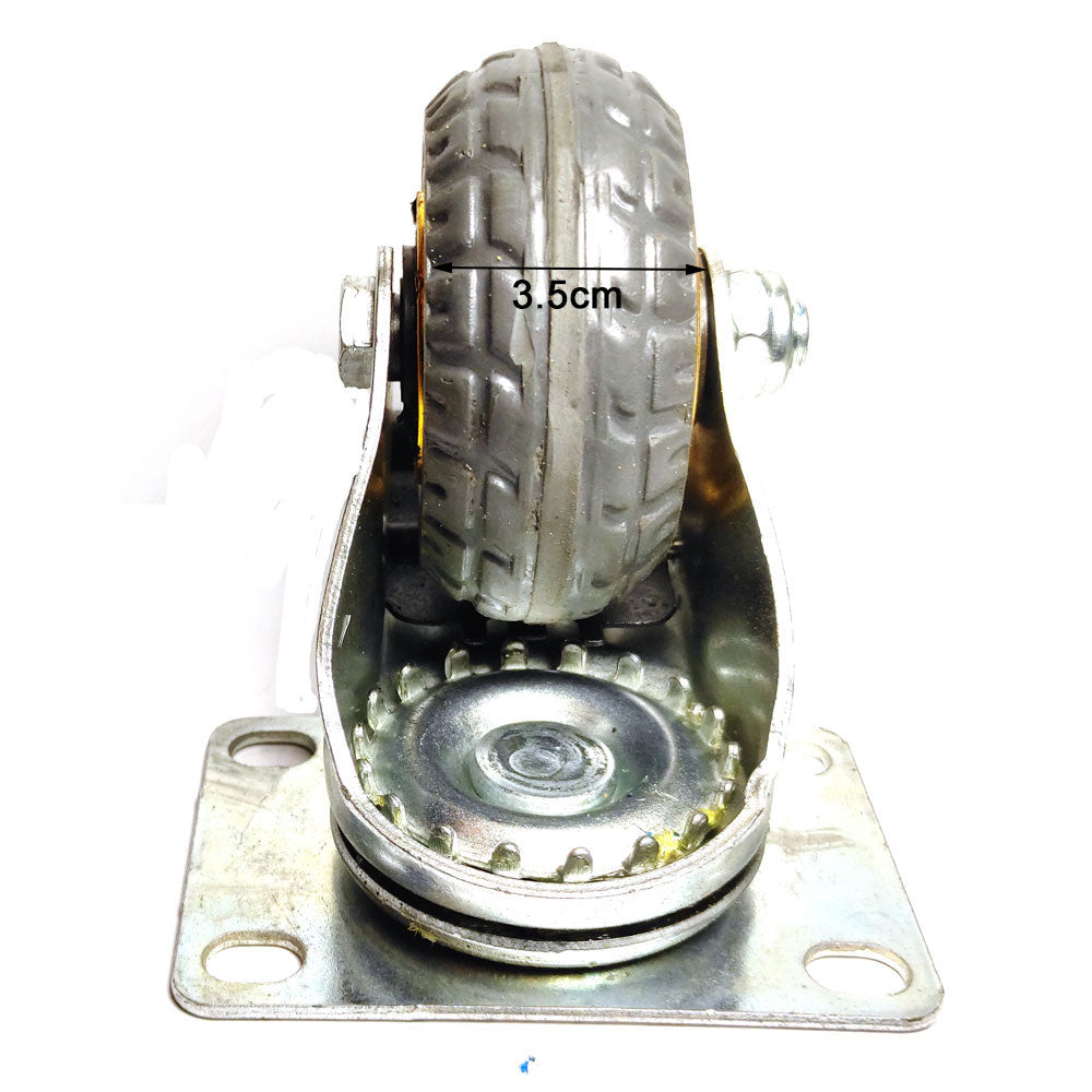 V324 3" Heavy Duty Swivel Caster Wheel, 50kg Load, Solid Rubber, Safe on Multiple Surfaces