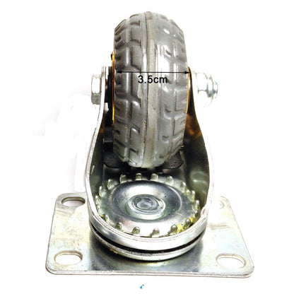 V324 3" Heavy Duty Swivel Caster Wheel, 50kg Load, Solid Rubber, Safe on Multiple Surfaces