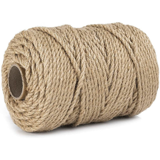 100m Sisal 5mm Rope Natural Twine Cord Thick Jute Hemp Manila Crafting Home Decor - Auzzistore