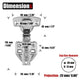 8 Pack 304 Stainless Steel Cabinet Hinges 100 Degree Soft Closing Full Overlay Door Hinge Nickel Plated Finish – view 2