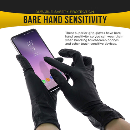 Super Strong 6 Mil Nitrile Gloves, Latex-Free, Textured Grip, 100 Pack, Small Size, V324-HO-GLOVESM
