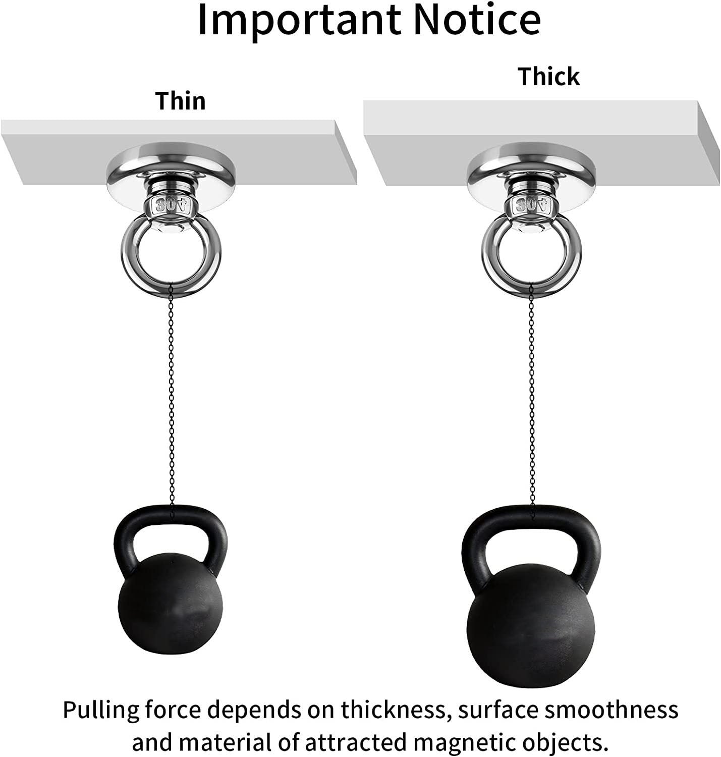 Extreme Magnetic Hook 30KG Pulling Force, Ni+Cu+Ni Coated, V324-MAG-D32, Rust Resistant for Kitchen & Garage