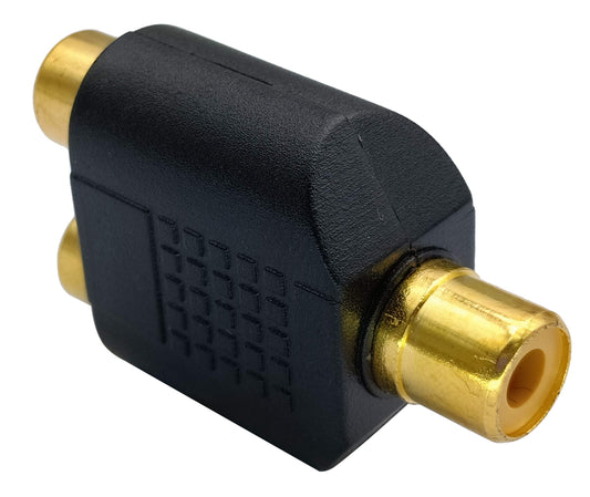RCA Female to RCA Female Audio Splitter Adapter Connector Coupler – view 2 - Auzzistore