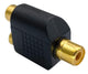 RCA Female to RCA Female Audio Splitter Adapter Connector Coupler – view 2