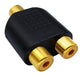 RCA Female to RCA Female Audio Splitter Adapter Connector Coupler – view 3