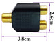 RCA Female to RCA Female Audio Splitter Adapter Connector Coupler – view 4