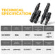 1 Pair 2 To 1 2 branch Waterproof T Branch Cable Connectors Solar PV Panel Connector Male & Female – view 7