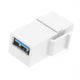 Keystone Jack-USB 3.0 A Female to A Female Coupler Adapter wall plate – view 2